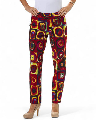 Krazy Larry P507 Pull on Pant - Multi Squares