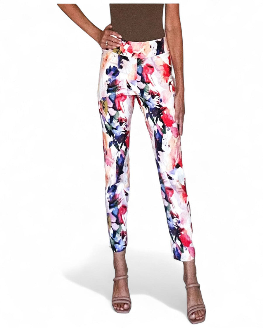 Krazy Larry P507 Pull on Pant - Pink Splash - Glamourous Grace