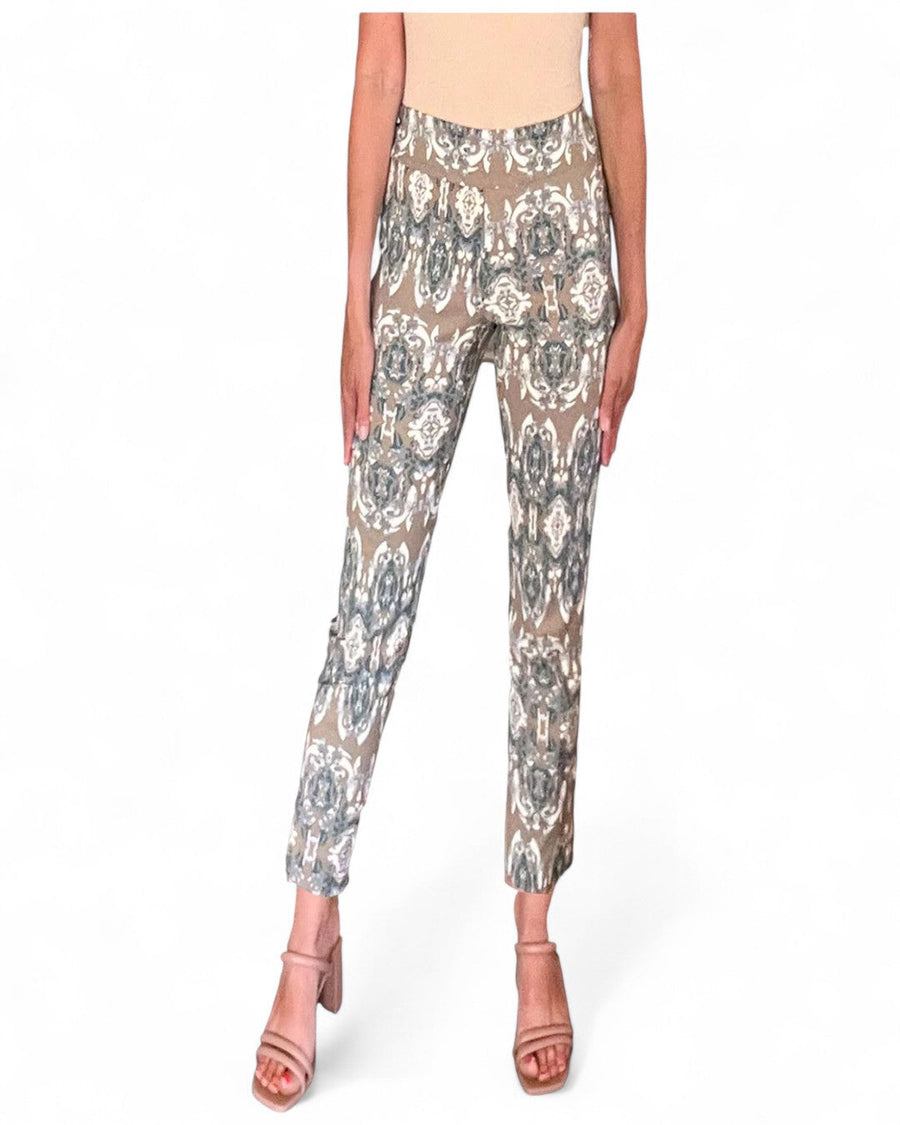 Krazy Larry P507 Pull on Pant - Taupe Mosaic - Glamourous Grace