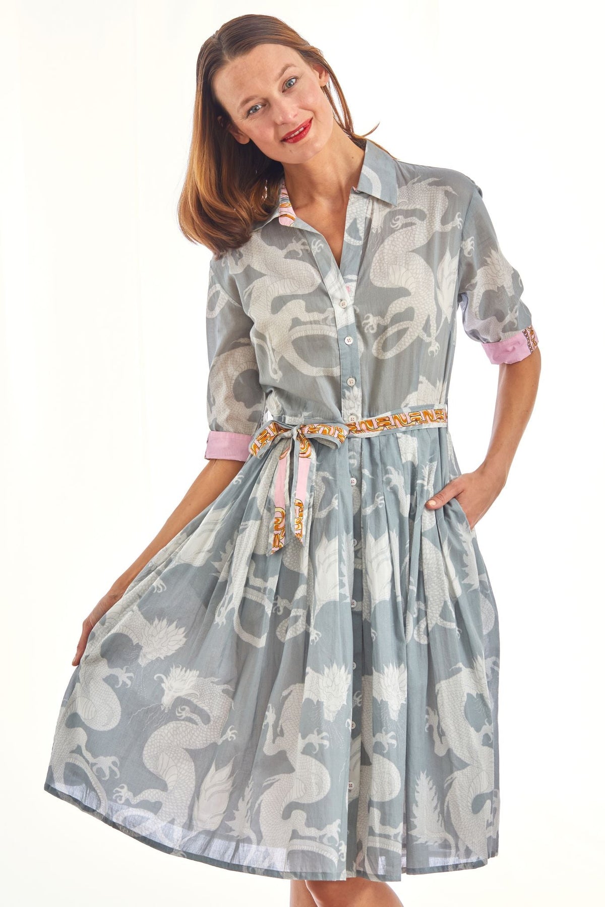 Mrs, Maisel Dress Grey Dragons - Glamourous Grace