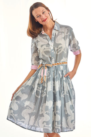 Mrs, Maisel Dress Grey Dragons - Glamourous Grace