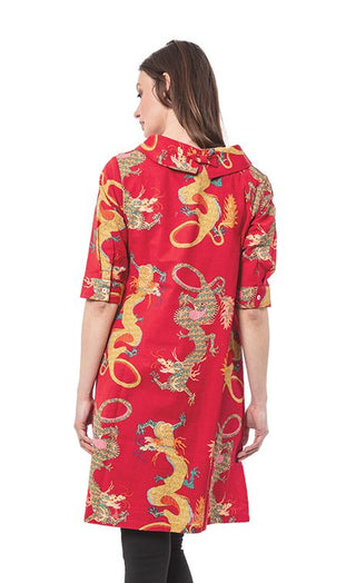 Audrey Retro Dress Red Dragons - Glamourous Grace