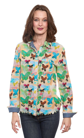Cape Cod Top with Neutral Ground Butterflies - Glamourous Grace