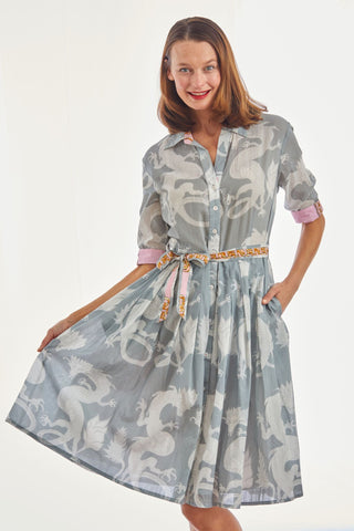 Mrs, Maisel Dress Grey Dragons - Glamourous Grace