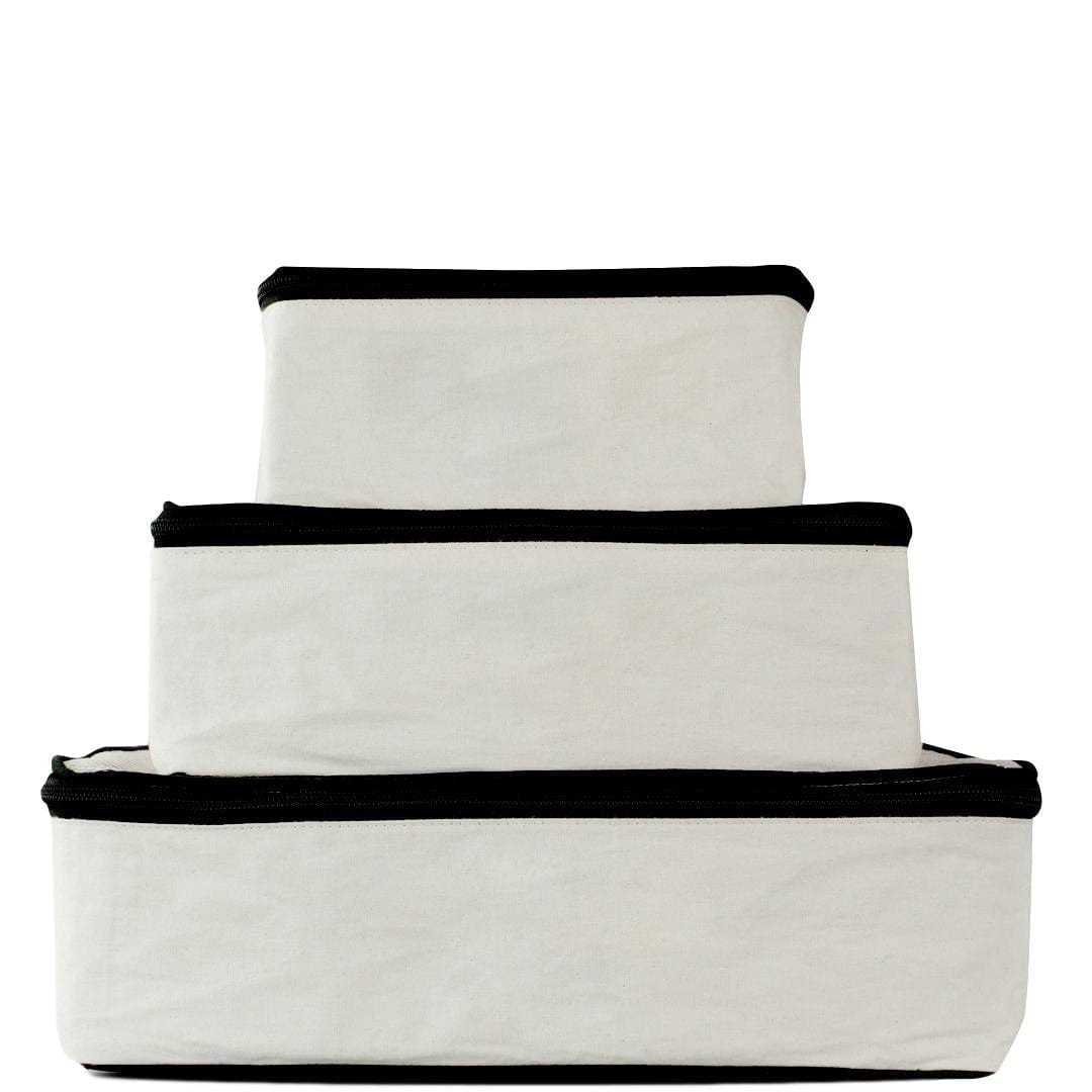 Personalized Packing Cubes, 3-pack – Cream - Glamourous Grace