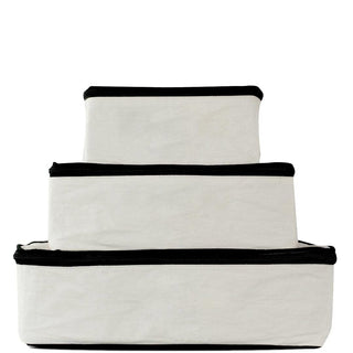 Personalized Packing Cubes, 3-pack – Cream - Glamourous Grace