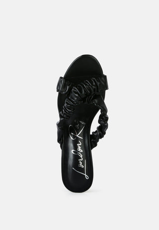 Page 3 Scrunchie Strap Block Sandals