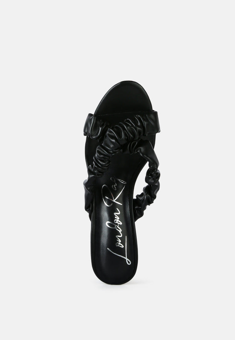 Page 3 Scrunchie Strap Block Sandals