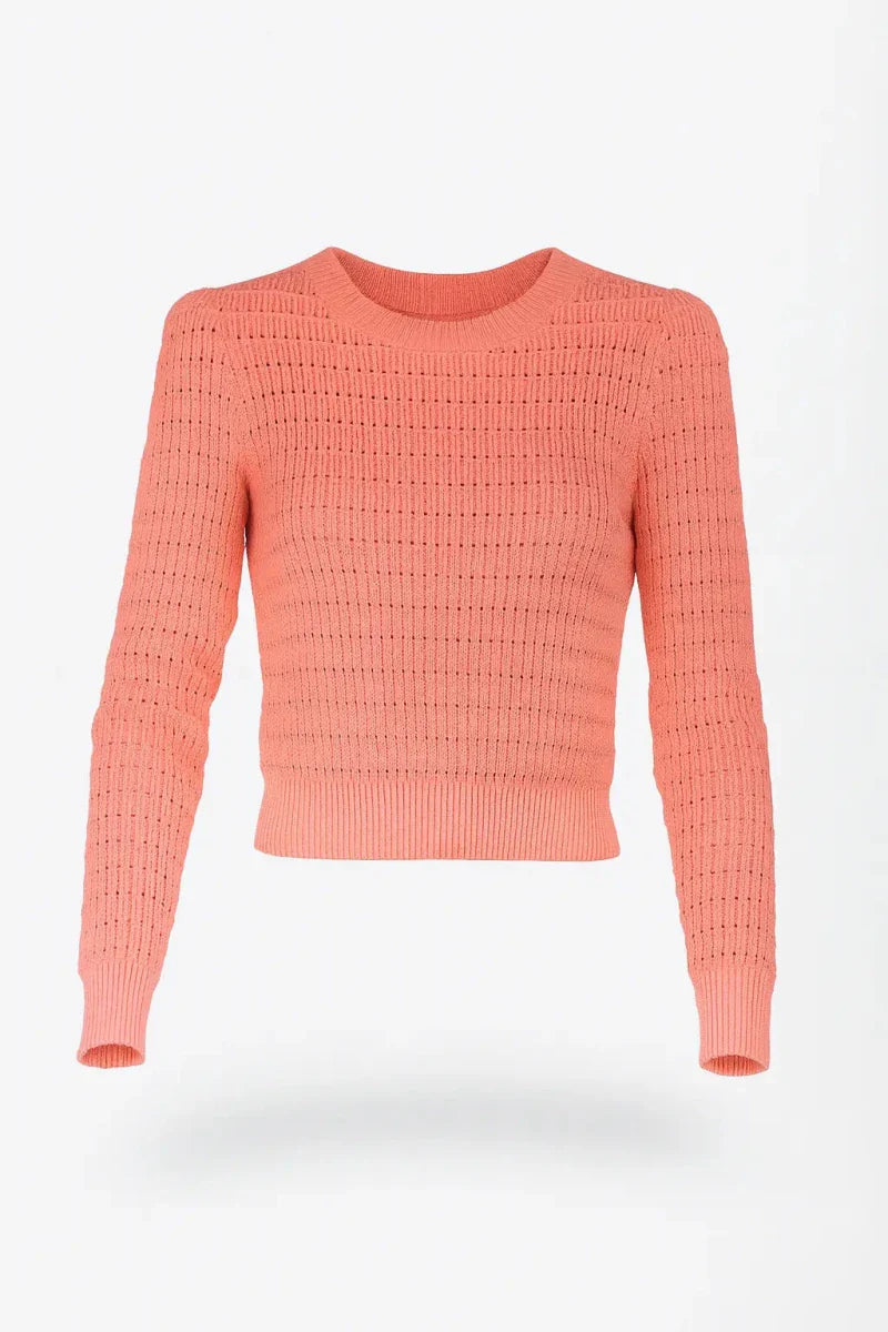Paige Top (Bright Coral Pink)