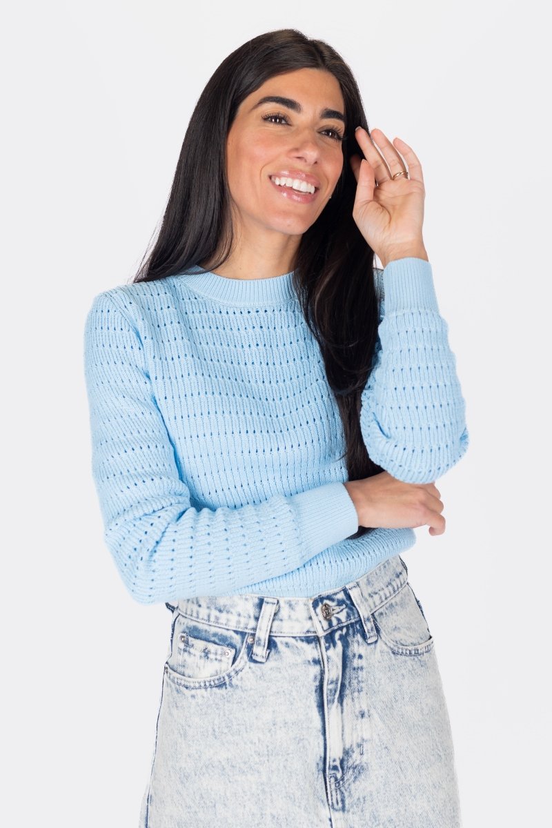 Paige Top (Pastel Blue) - Glamourous Grace