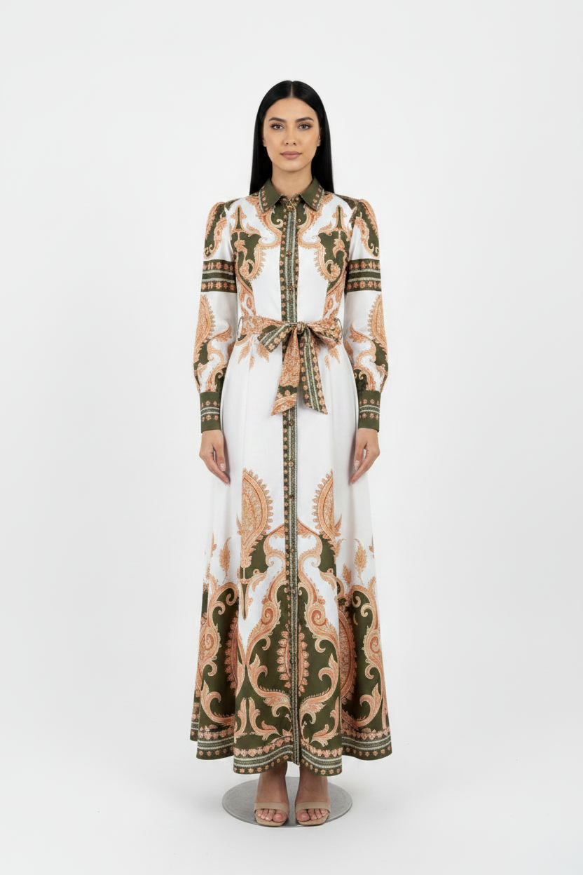 Paisley Maxi Dress - Back (no border)