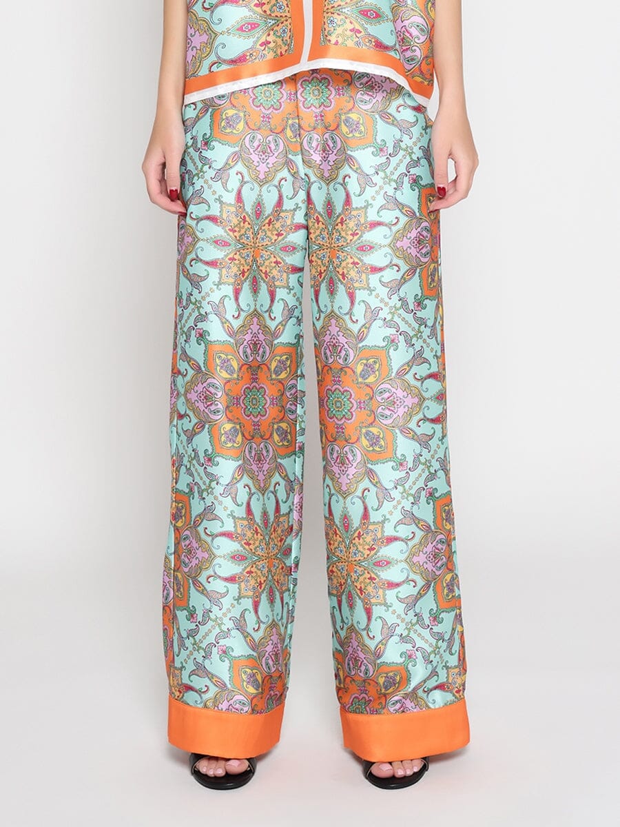 Paisley Print Wide Leg Pants - Glamourous Grace