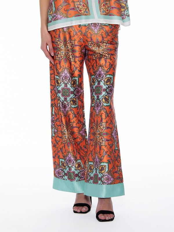 Paisley Print Wide Leg Pants