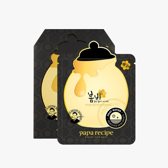 papa recipe Bombee Black Honey Mask Pack Set 25g x 10 pcs - Glamourous Grace