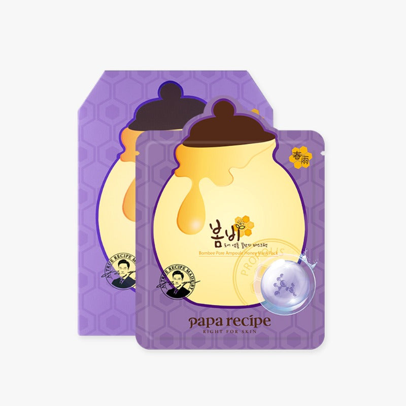 papa recipe Bombee Pore Ampoule Honey Mask Pack Set 25g x 10 pcs - Glamourous Grace