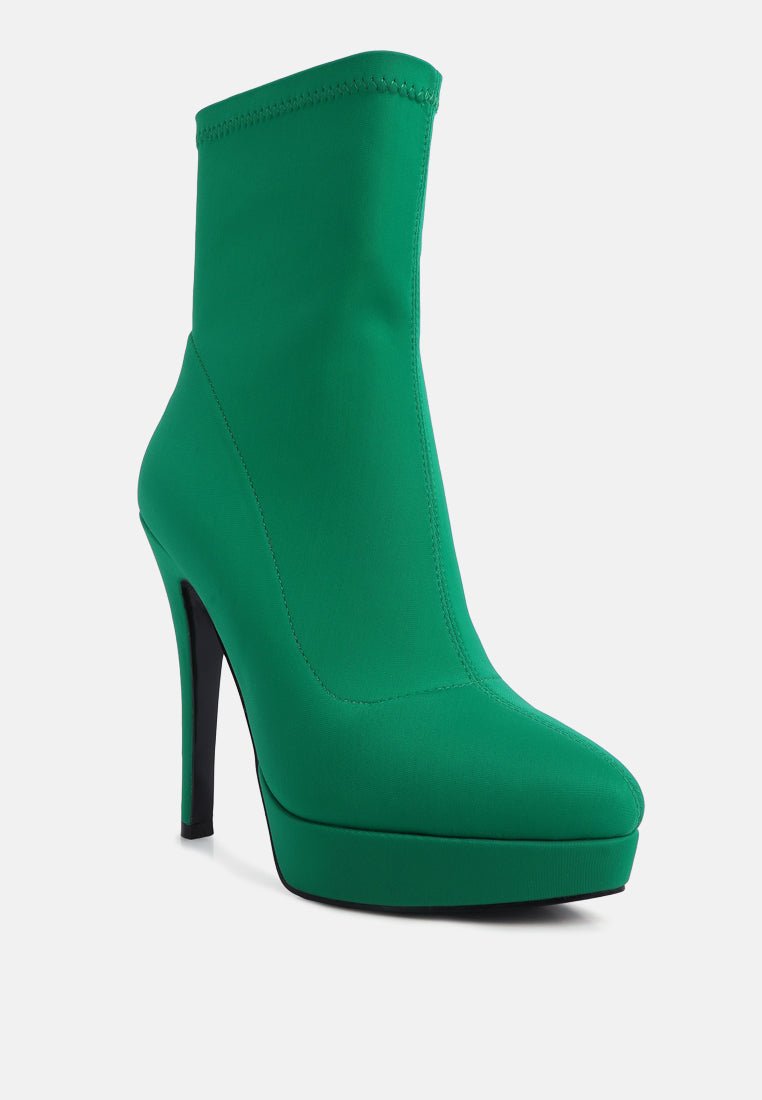 Patotie Lycra High Heel Ankle Boots - Glamourous Grace