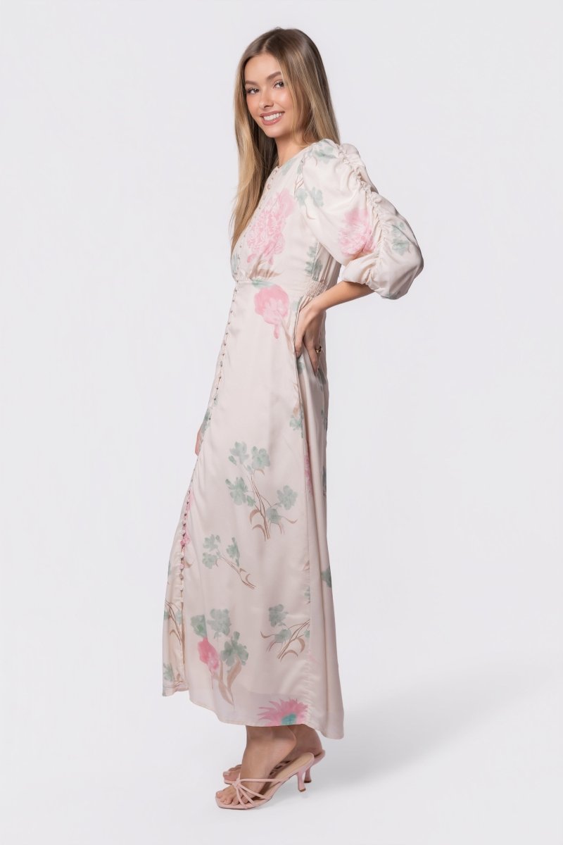 Patricia Dress (Green Pink) - Glamourous Grace
