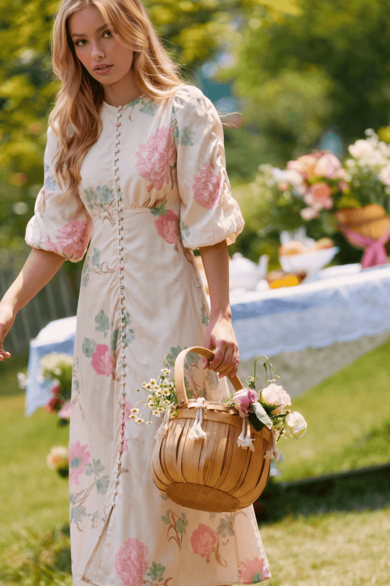 Patricia Dress (Green Pink) - Glamourous Grace