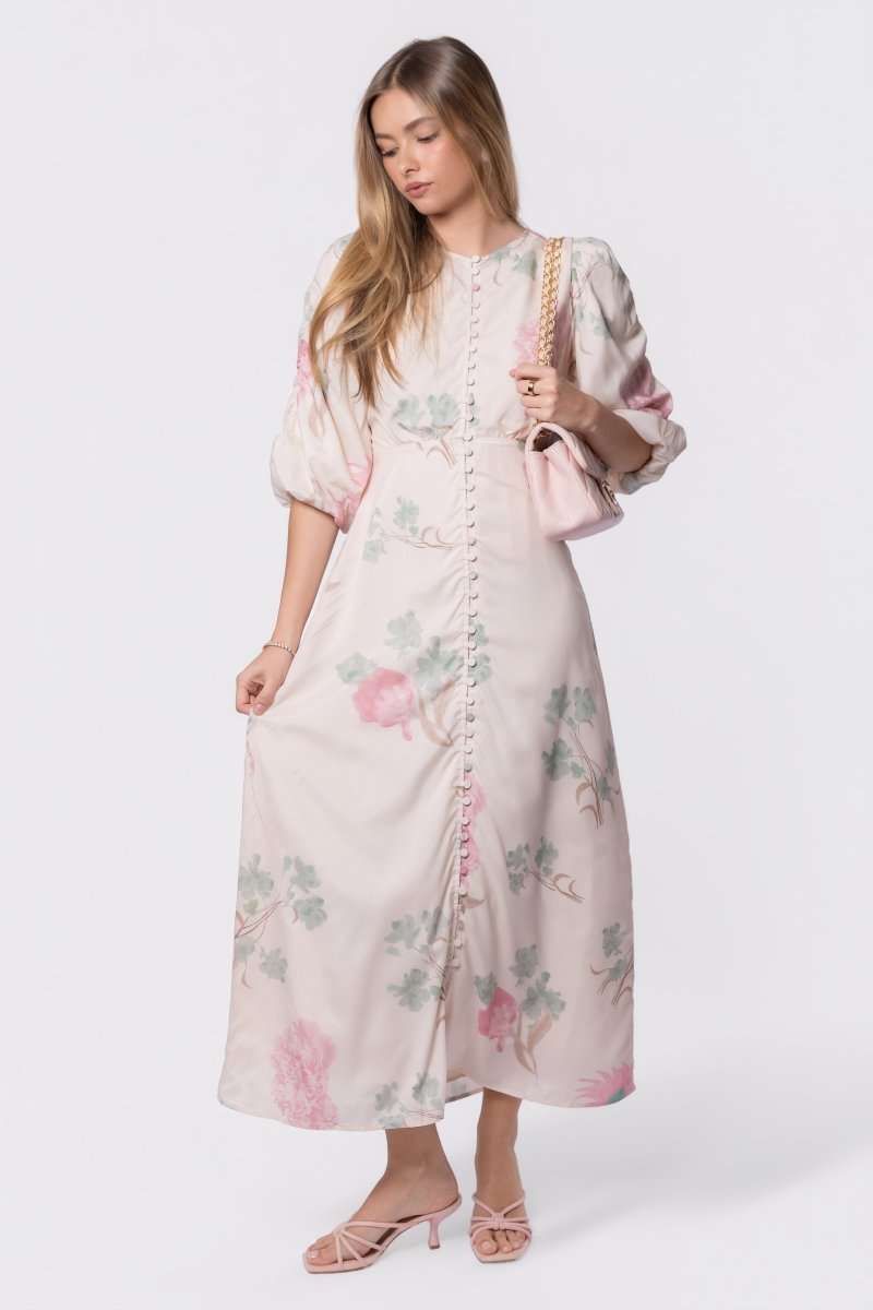 Patricia Dress (Green Pink) - Glamourous Grace