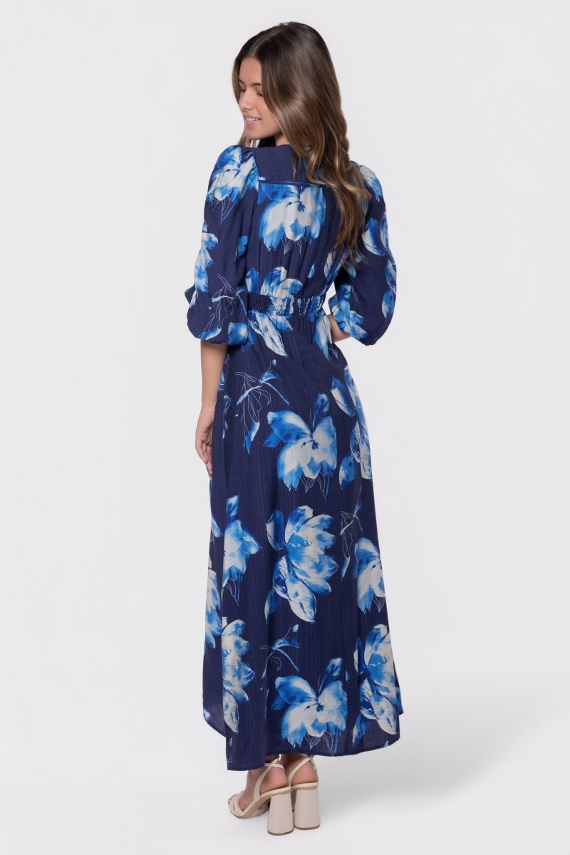 Patricia Dress (Navy Pattern) - Glamourous Grace