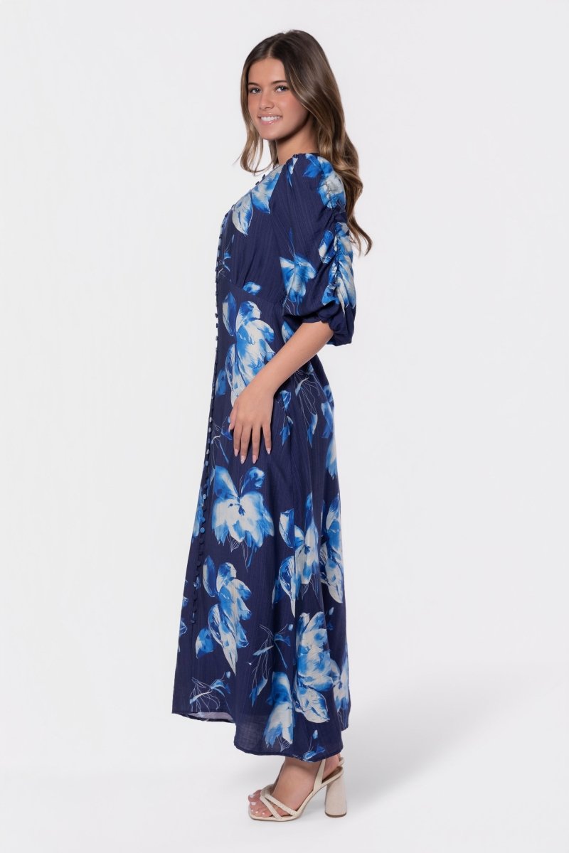 Patricia Dress (Navy Pattern) - Glamourous Grace