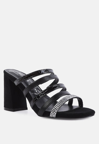 Peaches Strapped Rhinestone Embellished Sandals - Glamourous Grace