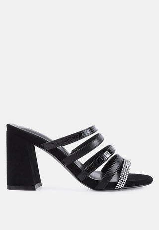 Peaches Strapped Rhinestone Embellished Sandals - Glamourous Grace