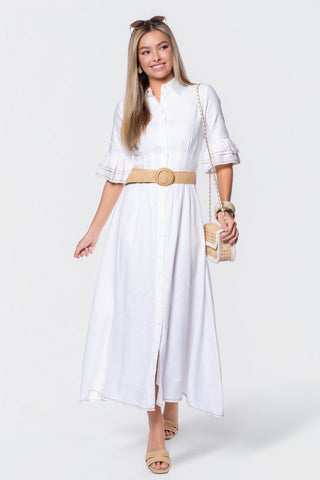 Penelope Dress (White Ground)