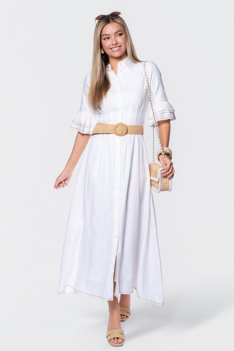 Penelope Dress (White Ground) - Glamourous Grace