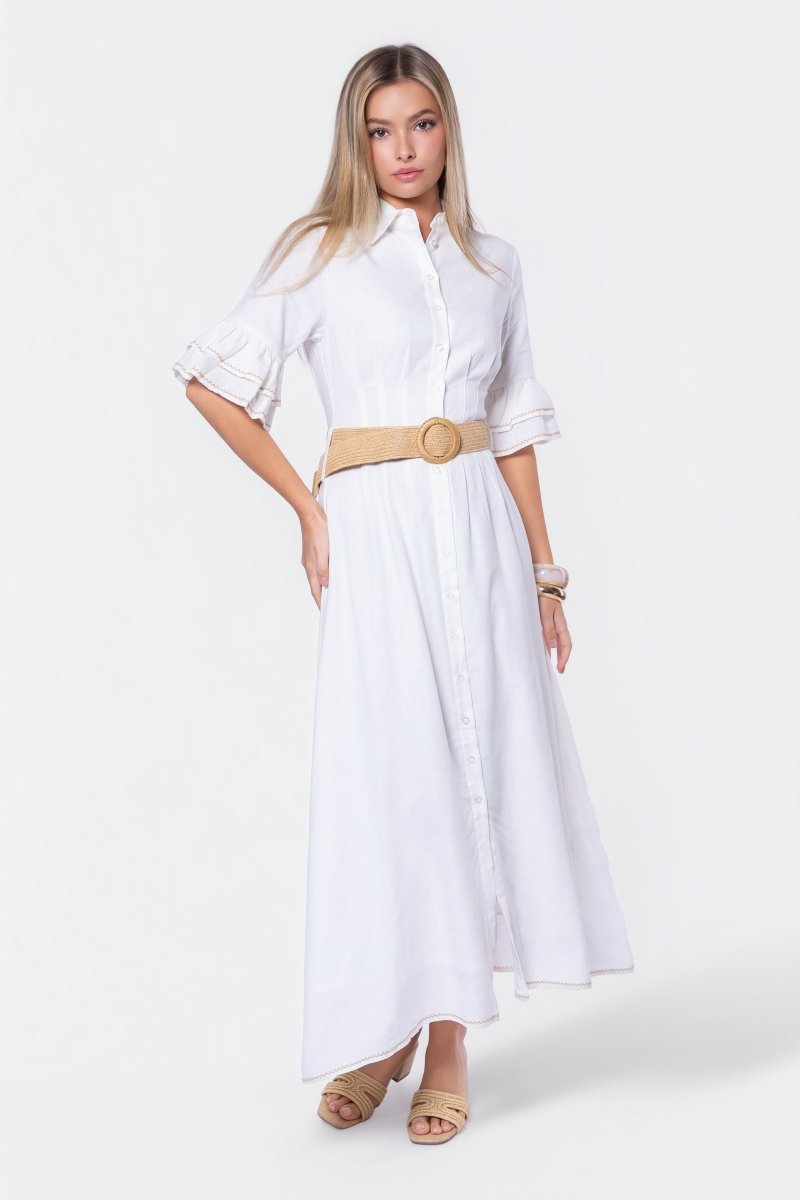 Penelope Dress (White Ground) - Glamourous Grace