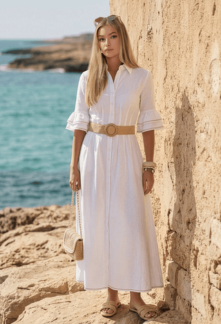 Penelope Dress (White Ground)