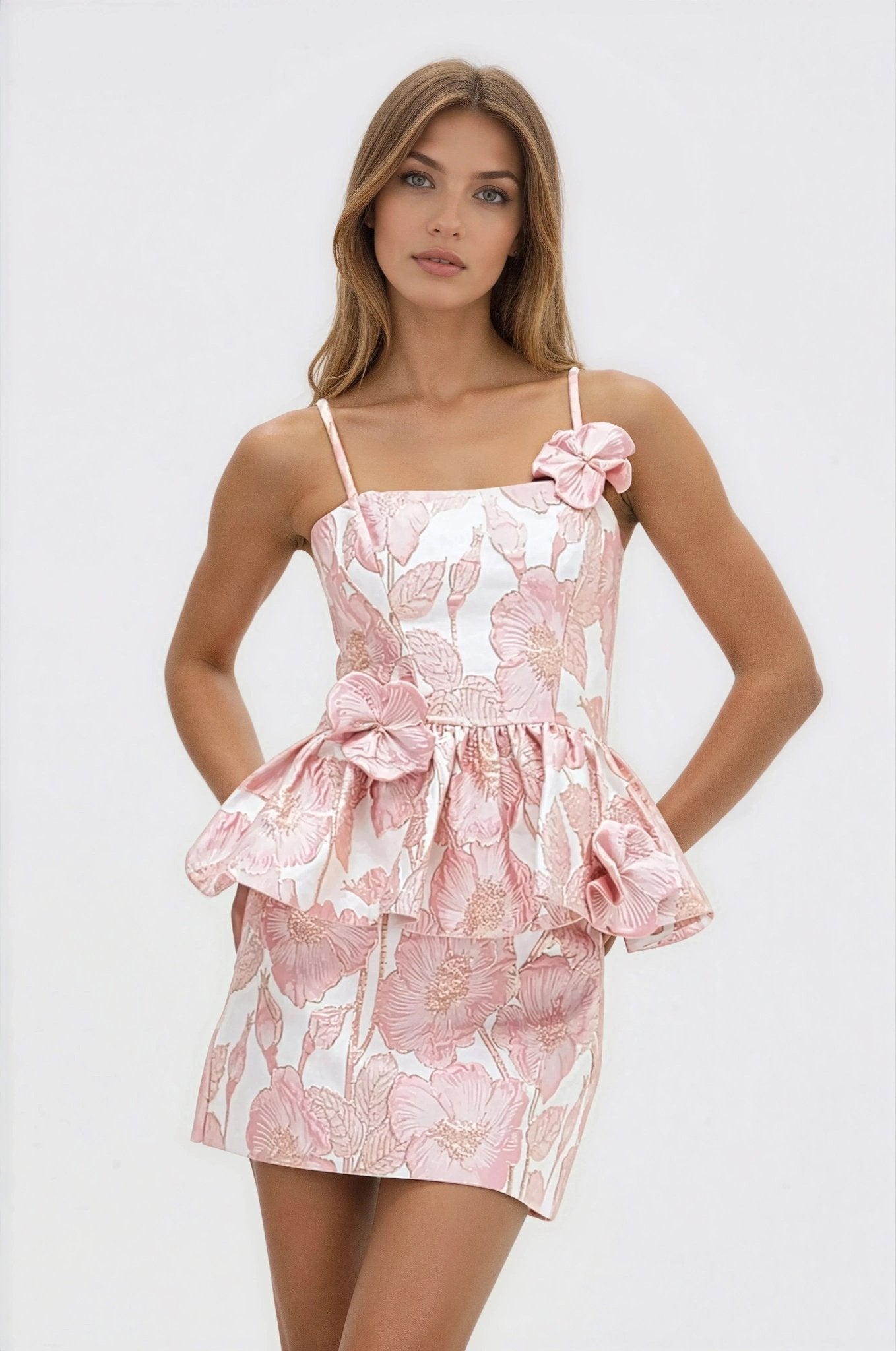 Petal Jacquard Skirt – Pink (Final Sale) - Glamourous Grace