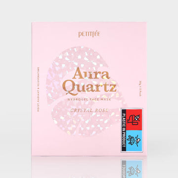PETITFEE Aura Quartz Hydrogel Face Mask Crystal Rose 30g X 5ea - Glamourous Grace