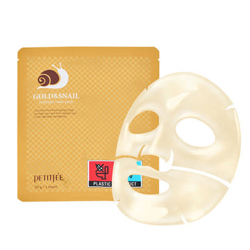 PETITFEE GOLD & SNAIL Hydrogel Mask Pack 30g X 5ea - Glamourous Grace