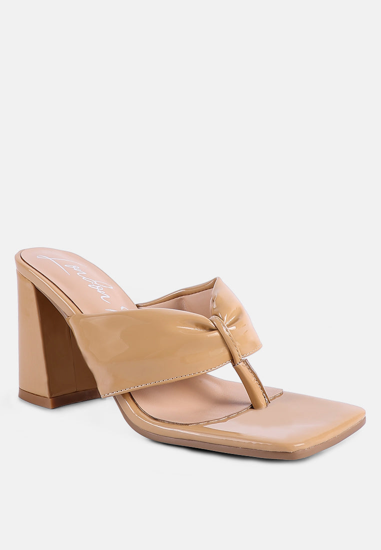 Phantom Ruched High Heeled Thong Sandals - Glamourous Grace
