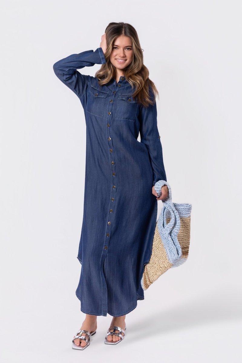 Piper Dress (Blue) - Glamourous Grace