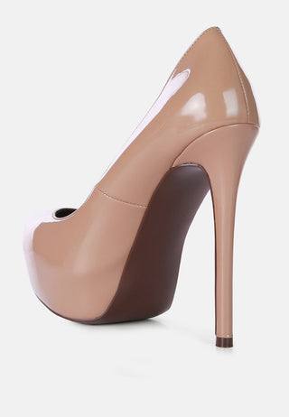 Pismis Patent Faux Leather Stiletto Pumps