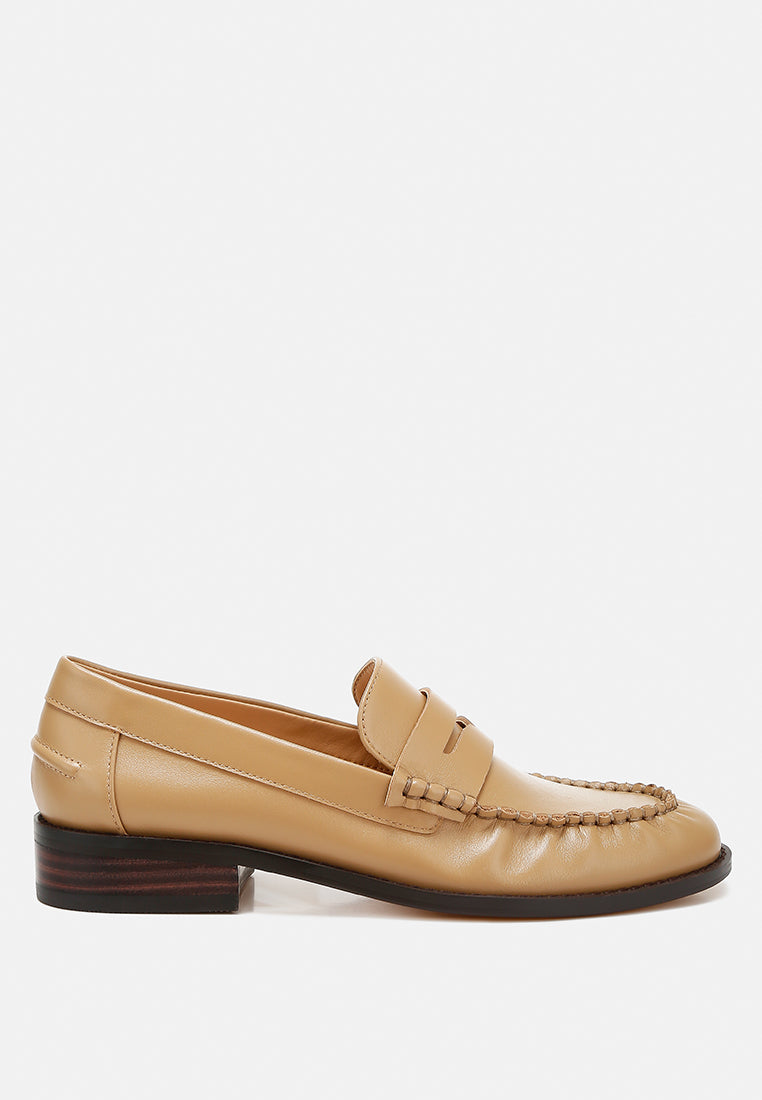 Plavia Genuine Leather Loafers - Glamourous Grace