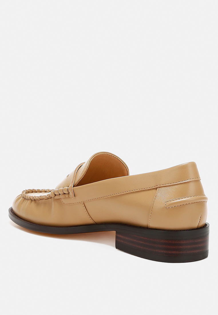 Plavia Genuine Leather Loafers - Glamourous Grace