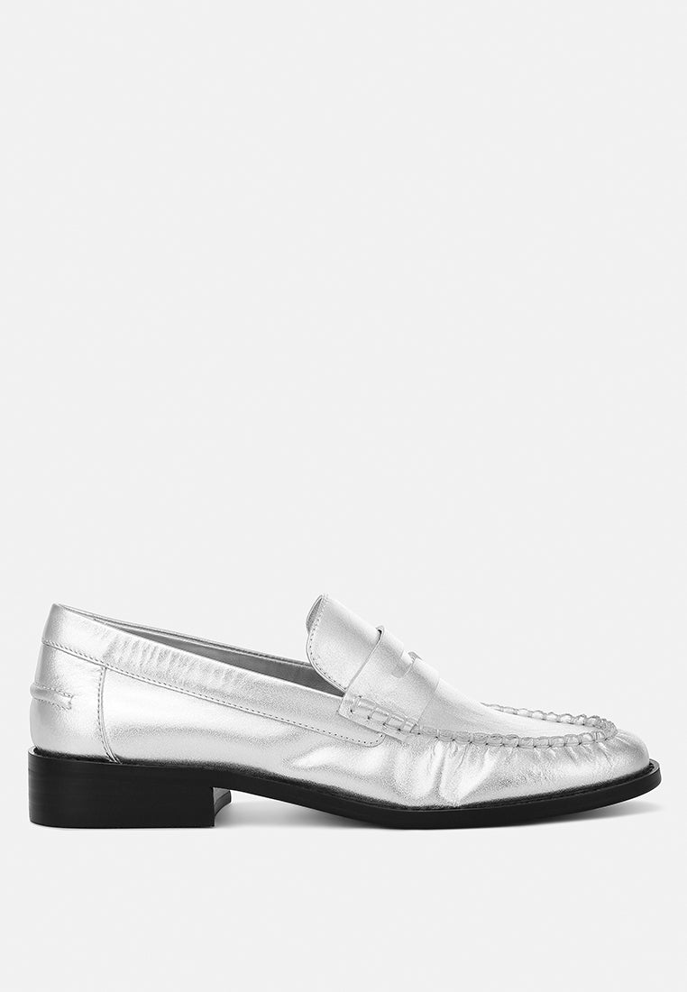 Plavia Genuine Leather Loafers - Glamourous Grace