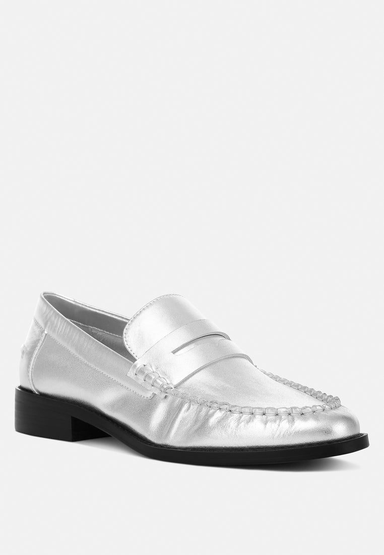 Plavia Genuine Leather Loafers - Glamourous Grace