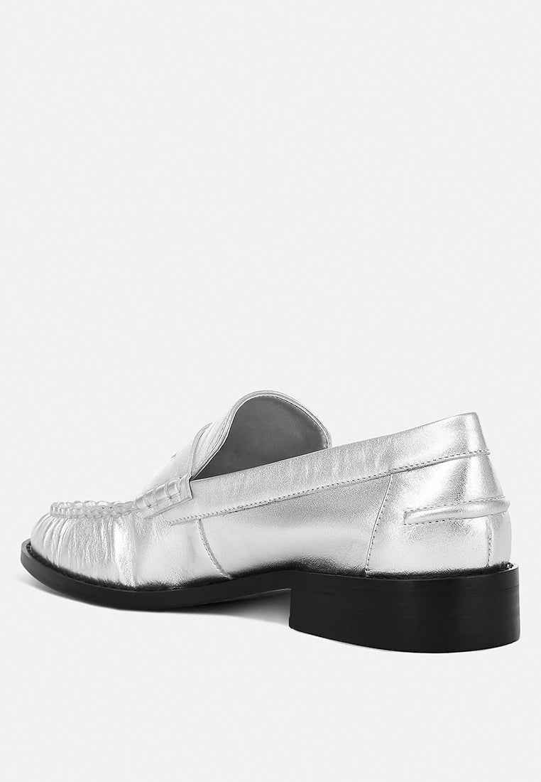 Plavia Genuine Leather Loafers - Glamourous Grace