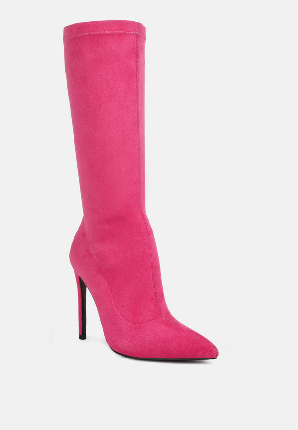 Playdate High Heeled Calf Boots - Glamourous Grace