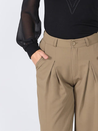 Pleated Wide Leg Pants