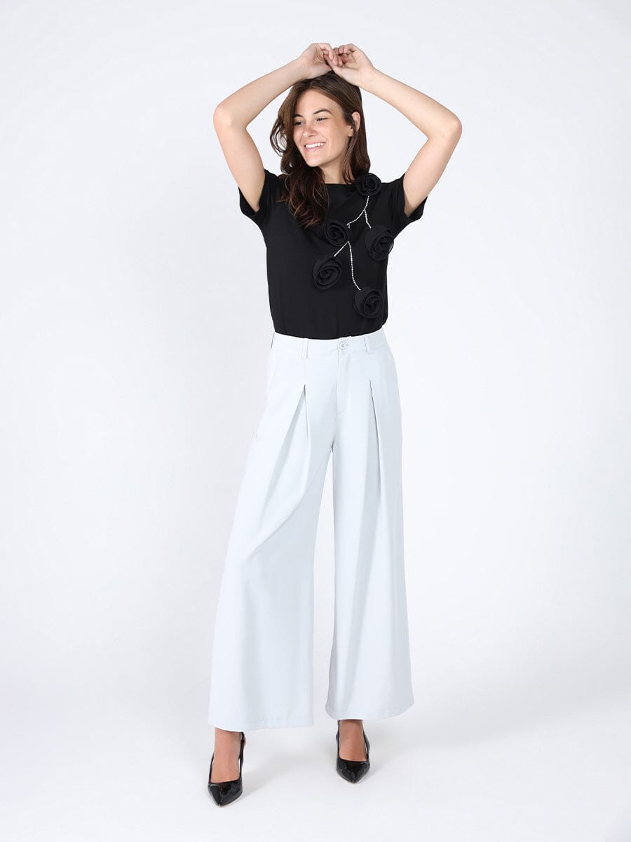 Pleated Wide Leg Pants - Glamourous Grace
