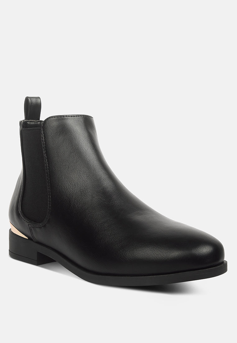 Plush Metal Sling Chelsea Boots - Glamourous Grace