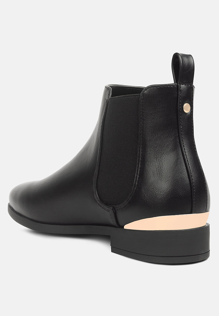 Plush Metal Sling Chelsea Boots - Glamourous Grace