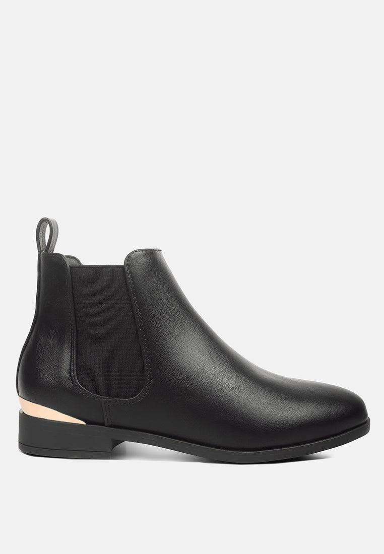Plush Metal Sling Chelsea Boots - Glamourous Grace