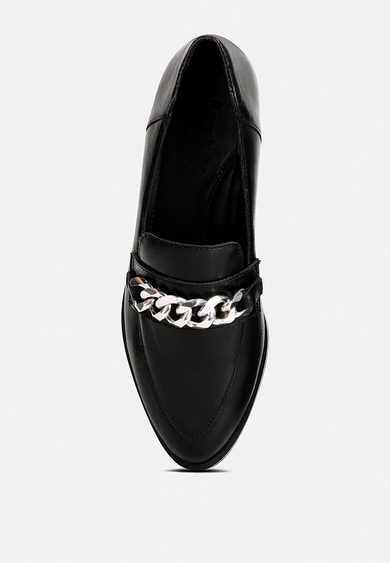 Pola Leather Horsebit Loafers - Glamourous Grace