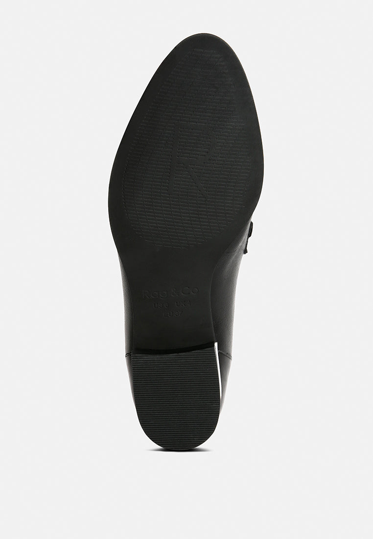 Pola Leather Horsebit Loafers - Glamourous Grace